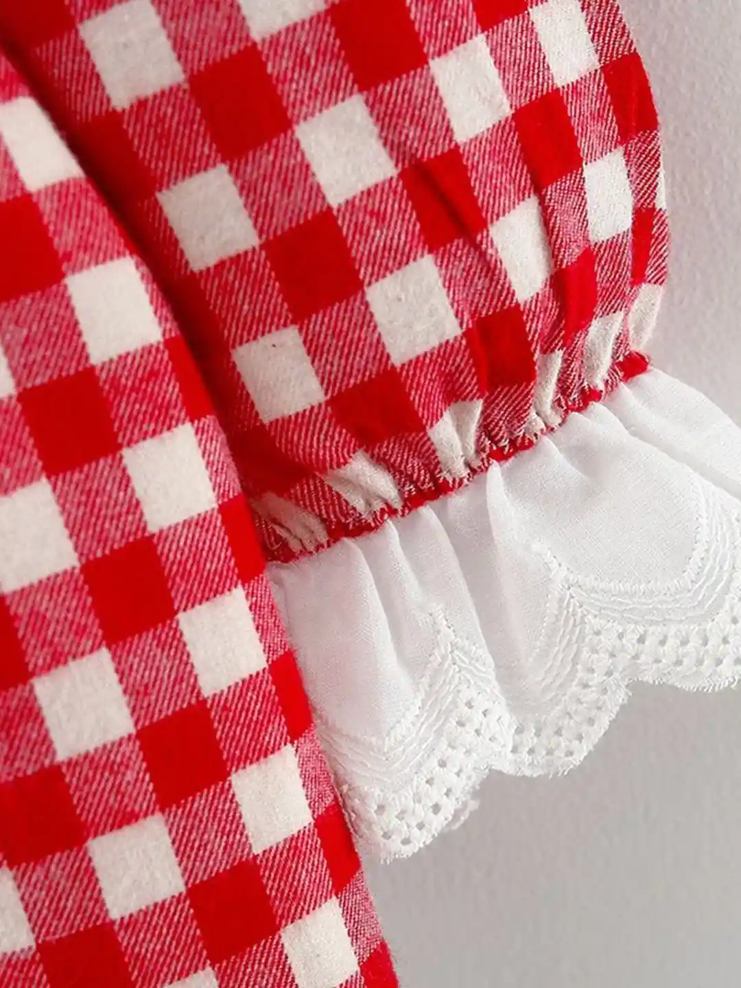 ワンピース andmary Lulu check set mini dress red andmary Lulu