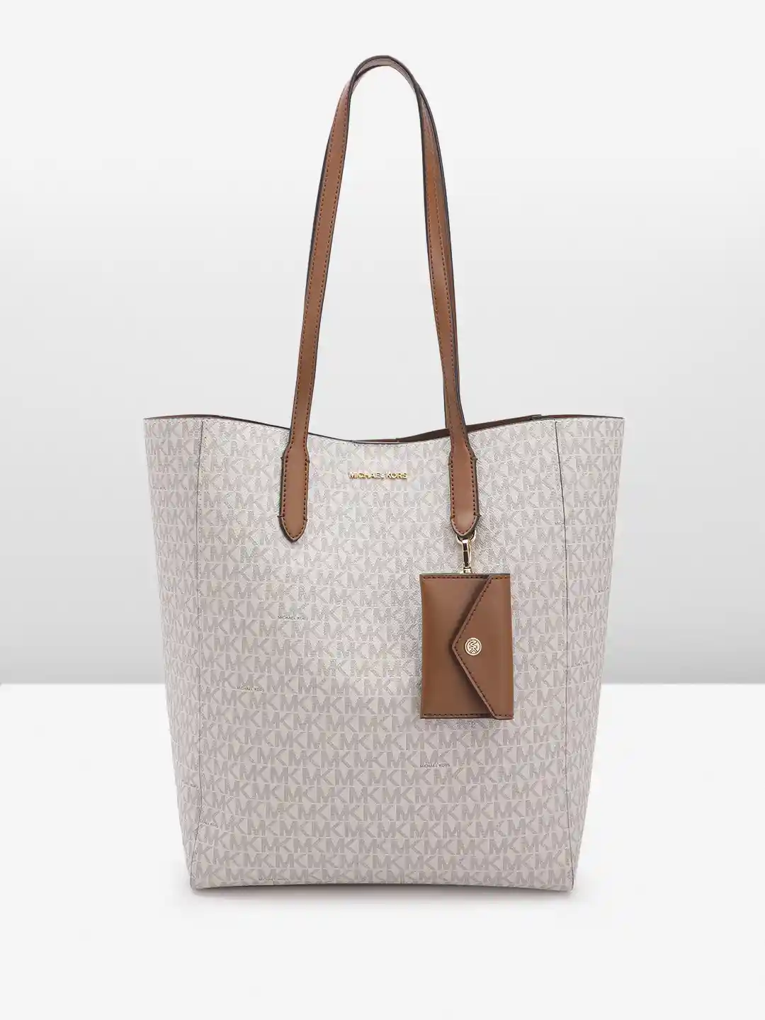 Buy Michael Kors Brand Logo Print Structured Tote Bag Handbags