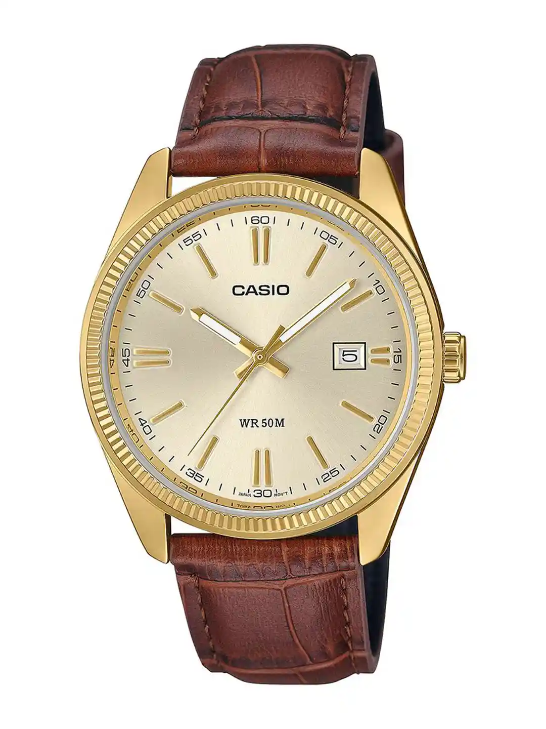 CASIO Enticer Men Stainless Steel Cuff Straps Analogue Watch A2396