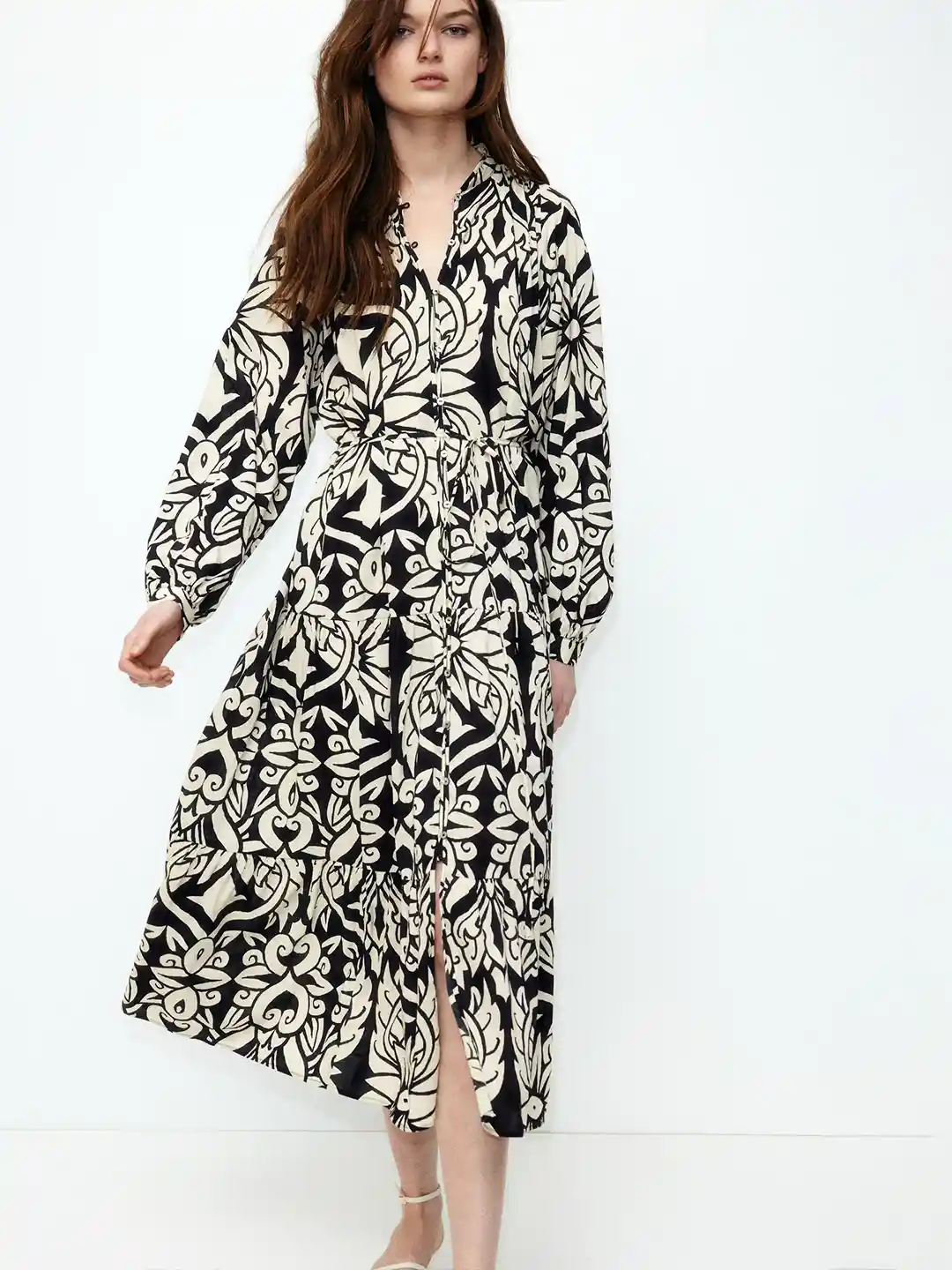 Buy H&M Tiered Maxi Dress Dresses for Women 34052648 Myntra