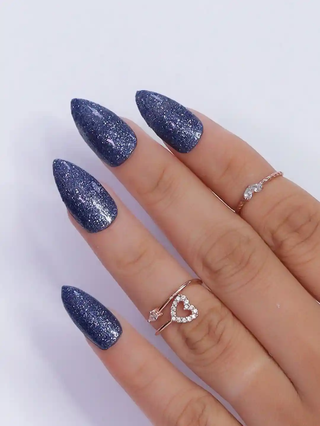 Andequal glitter lib knit BLUE ブルー glitter lib knit – andequal