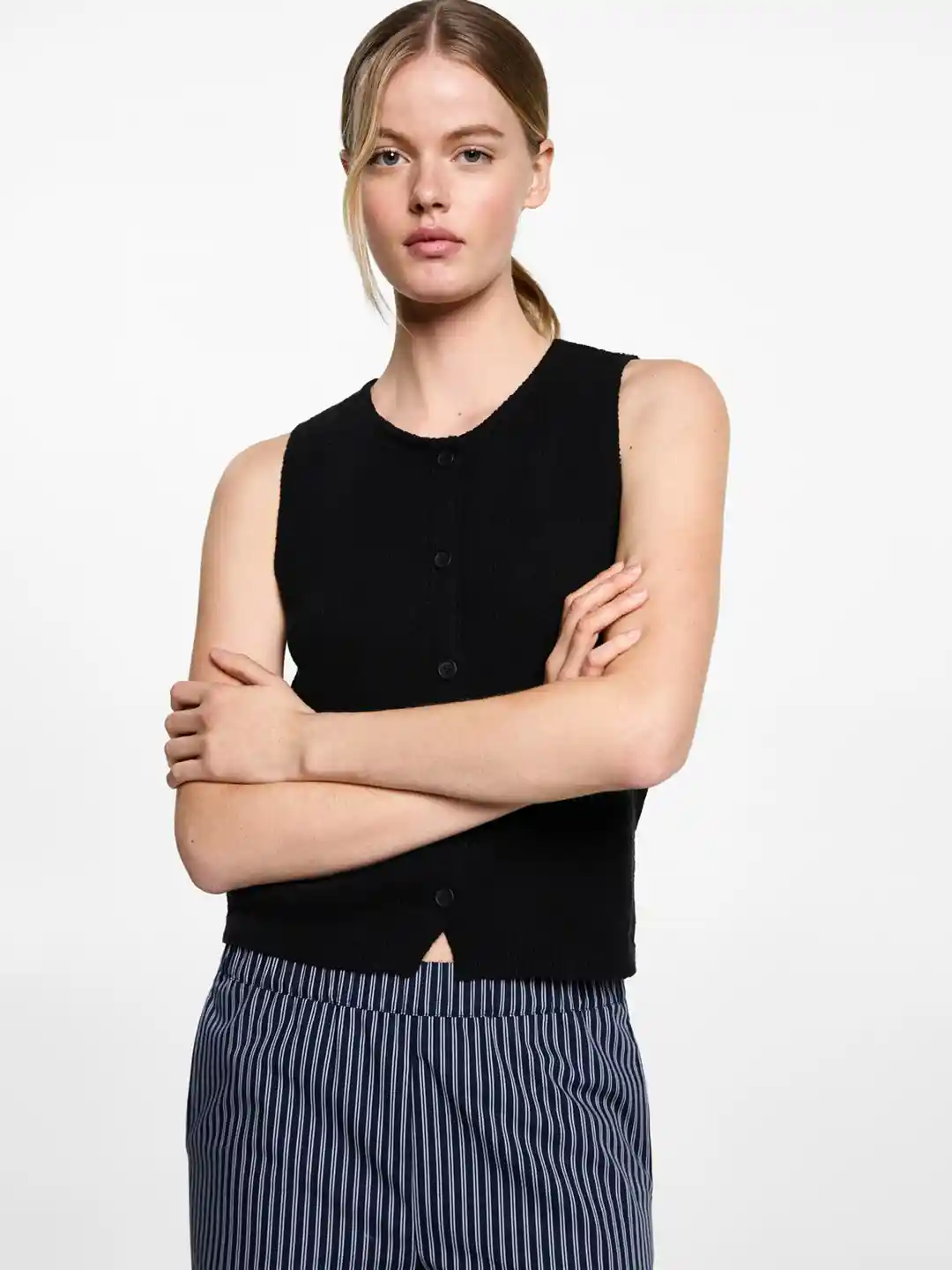 Buy MANGO Knitted Vest Top Tops for Women 33838265 Myntra