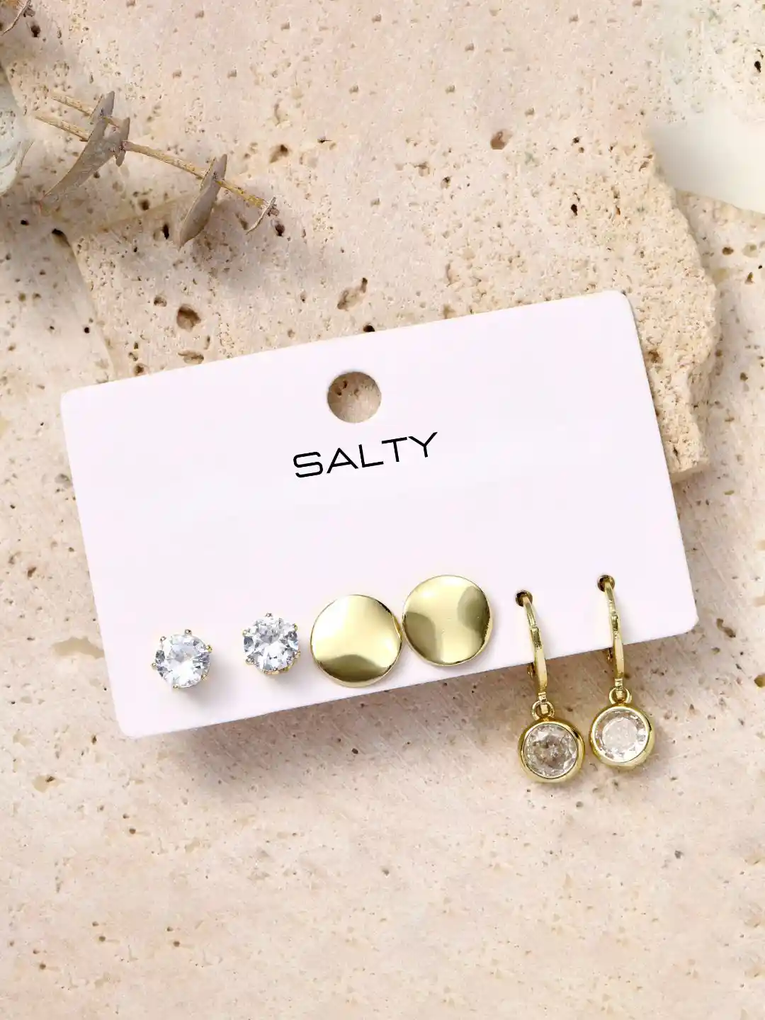 Buy SALTY Gold-Plated Set Of Contemporary Artificial Stone