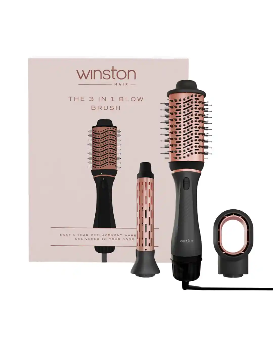 Buy WINSTON 3-In-1 Volumizing Blow Brush- Silver Grey Multi