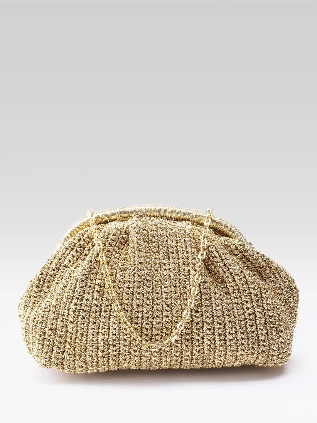 Buy MANGO Glossy Finish Purse with Crossbody Chain Strap