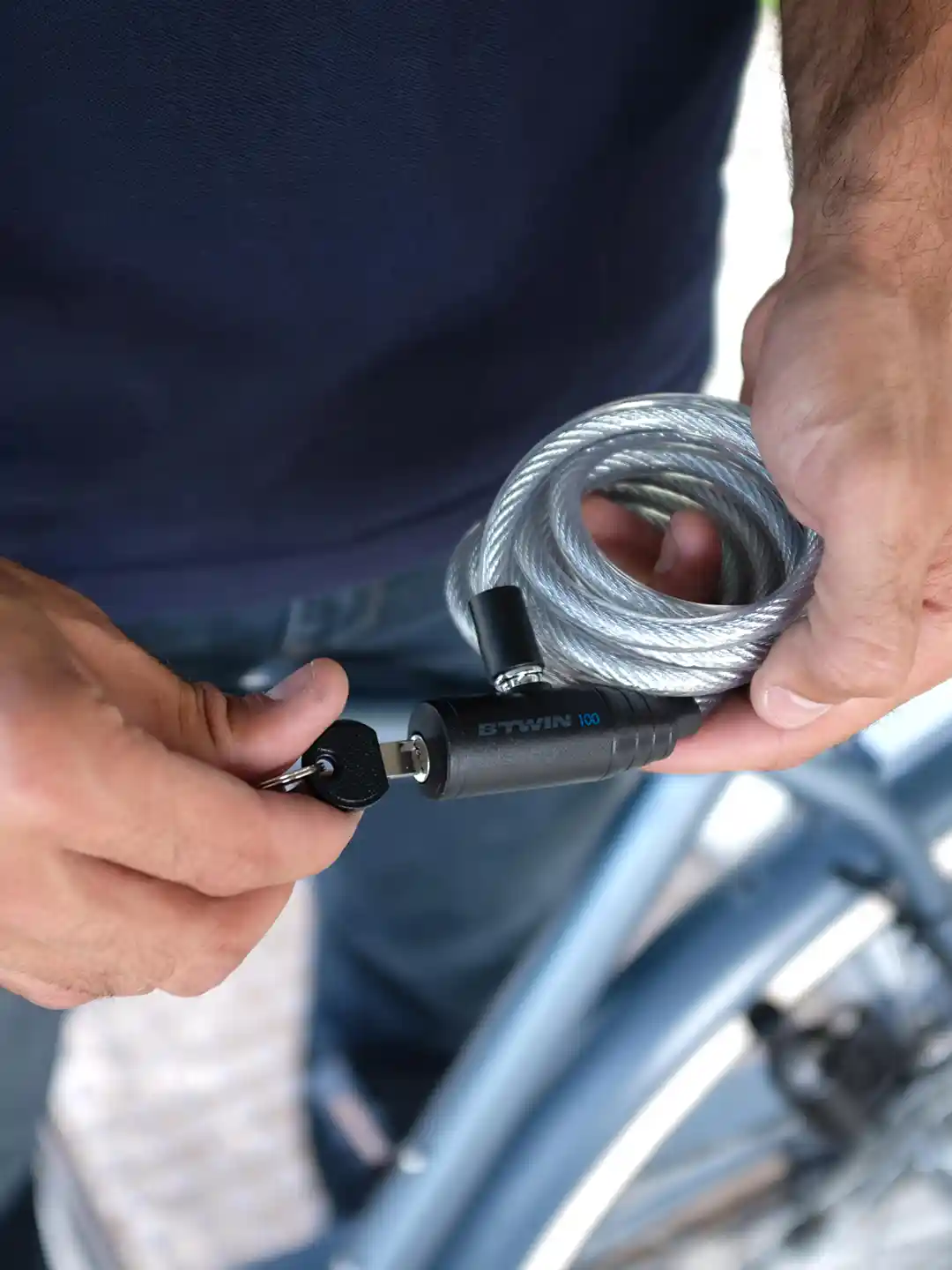 Decathlon Wire Lock For Cycle Buy Decathlon Cycle Lock Cable 100