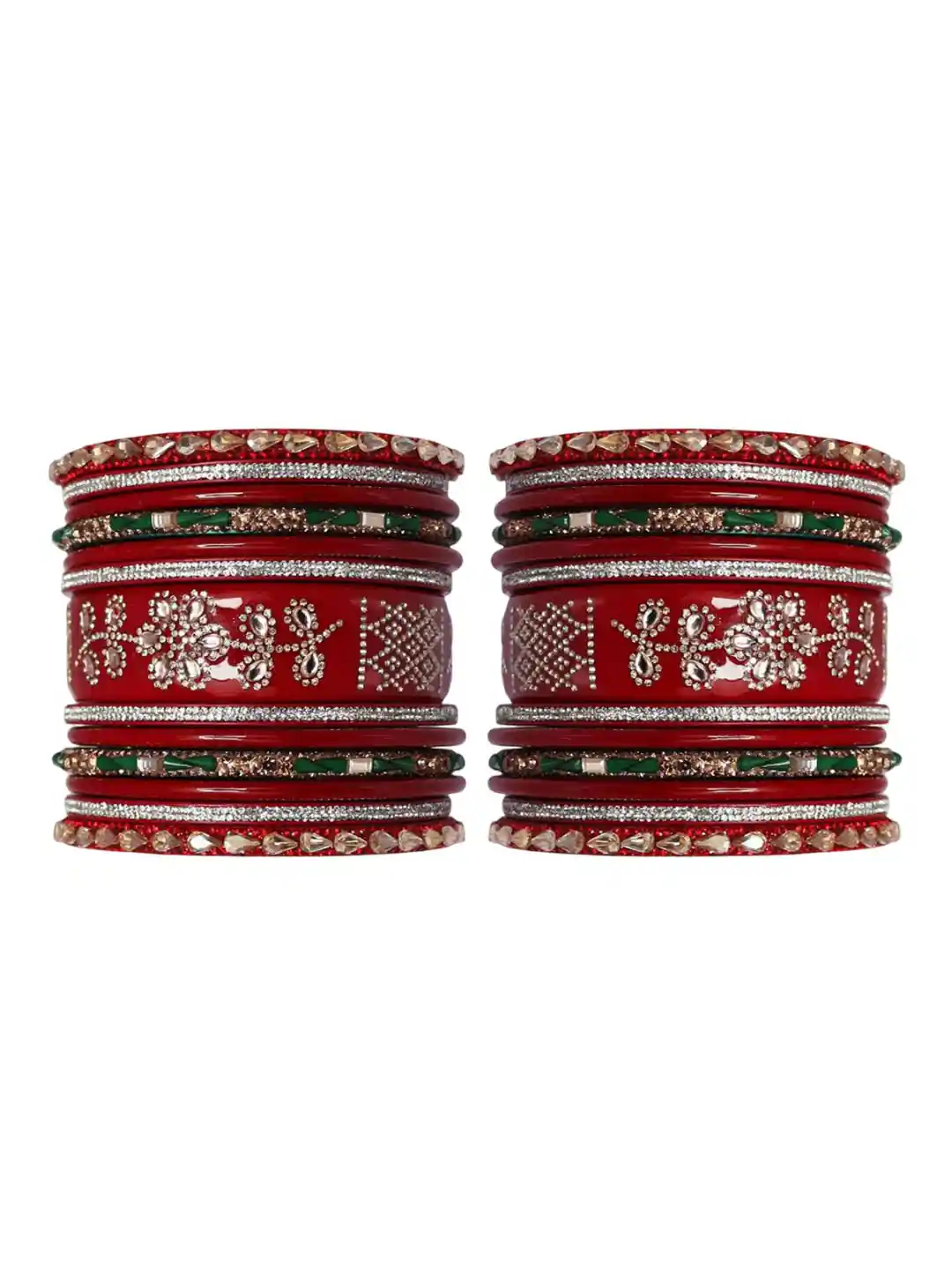Buy TAJ BRIDAL STORE Set Of 26 Rajasthani Lac Bridal Chura Bangles
