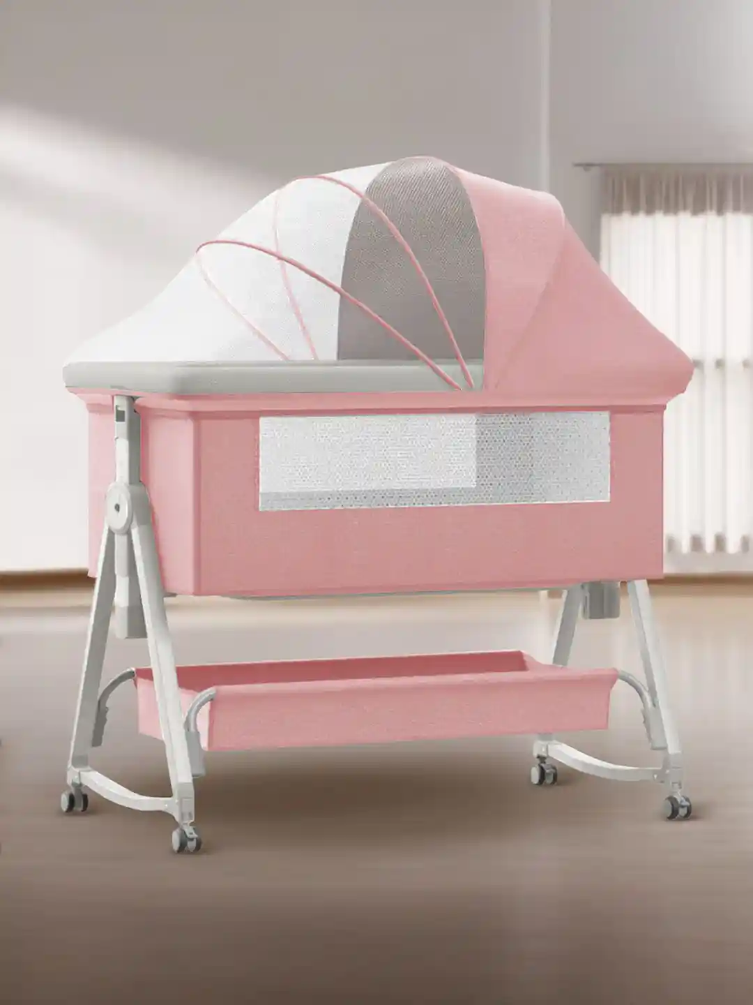 Buy StarAndDaisy Pink 3-in-1 Baby Cradle With Locking Wheels