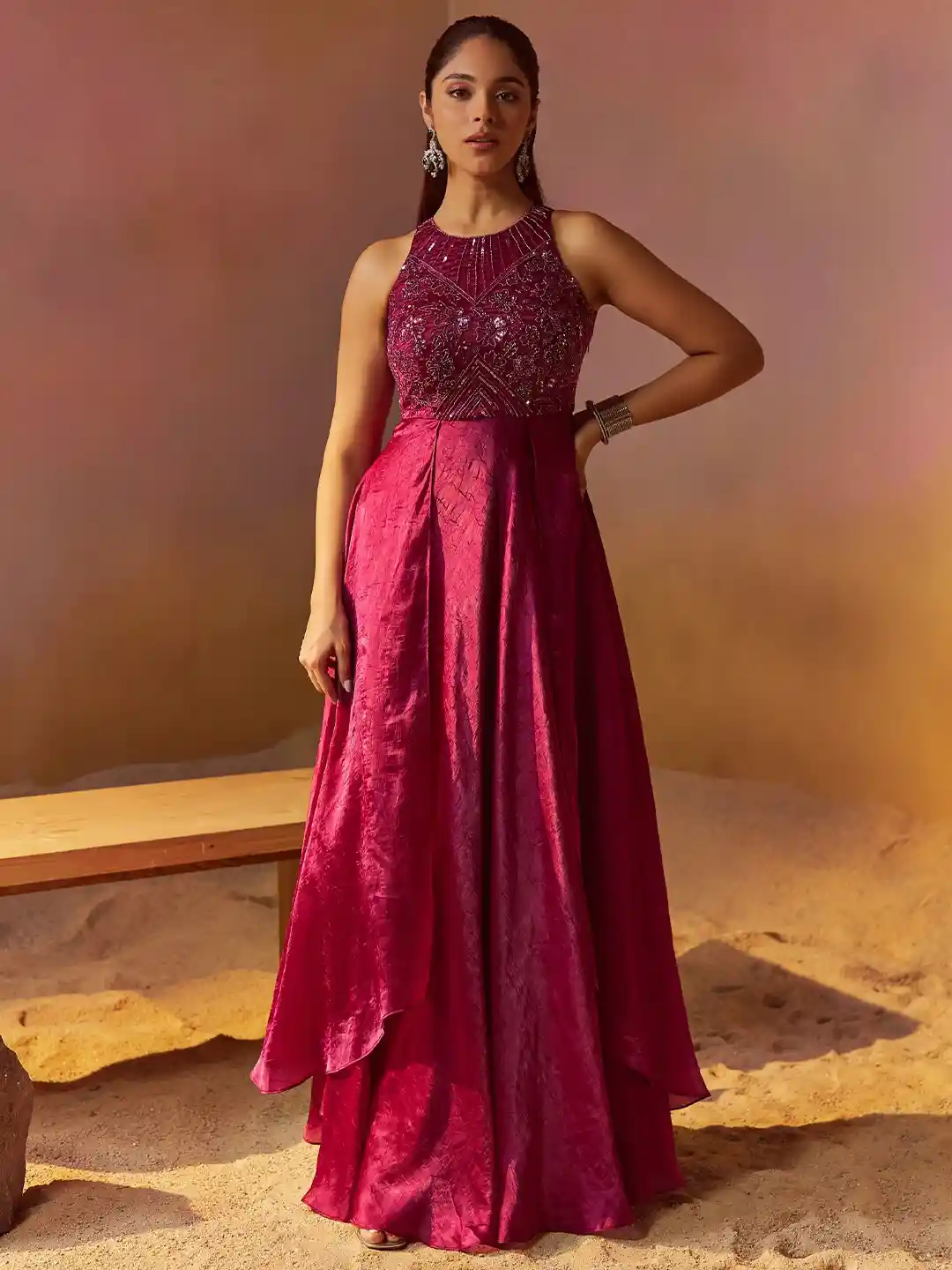 Buy QUNIC Women Embellished Gown Dress Dresses for Women