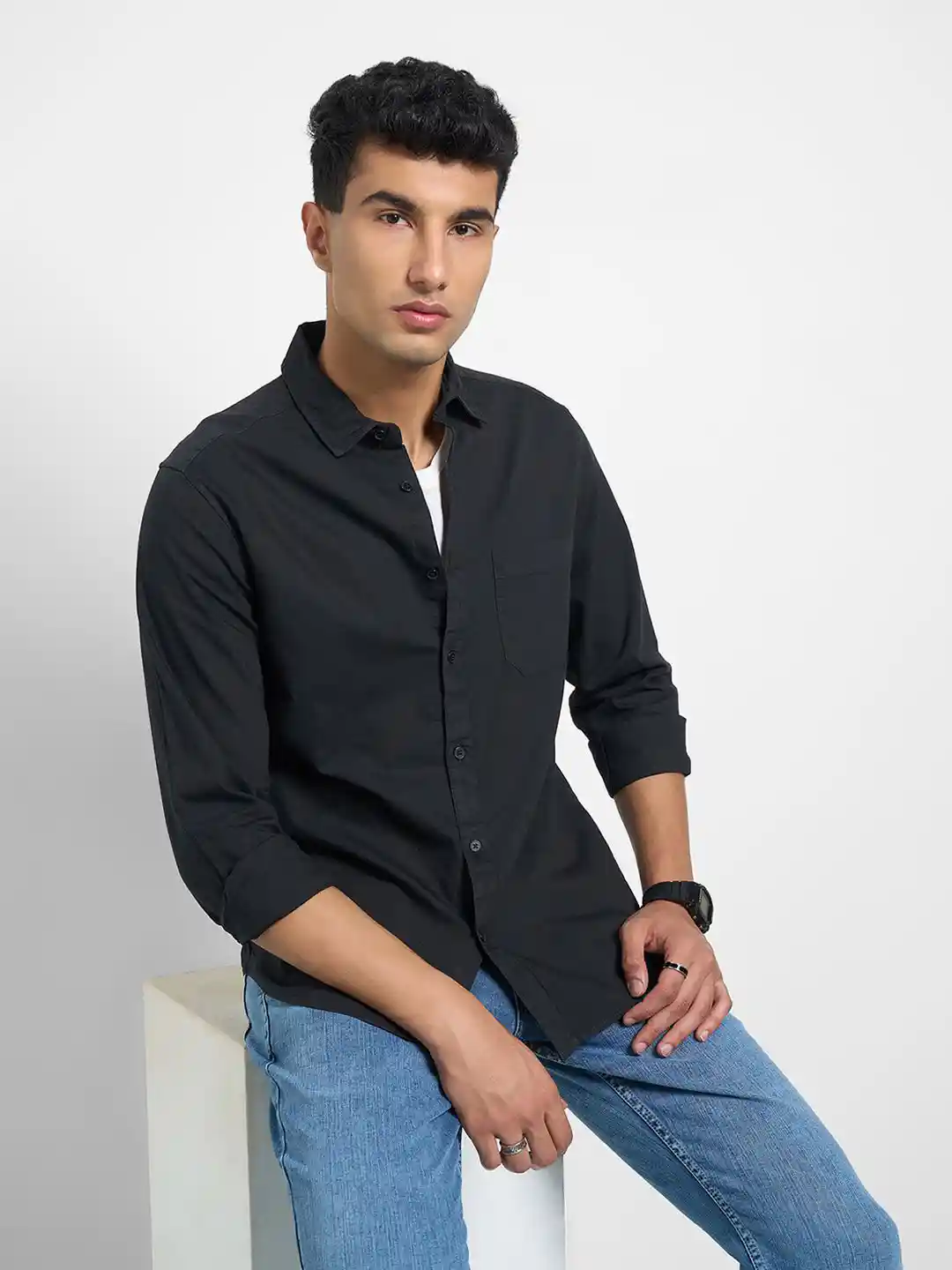 Casual Shirt Pantaloons Denim Shirt Buy SF JEANS By Pantaloons