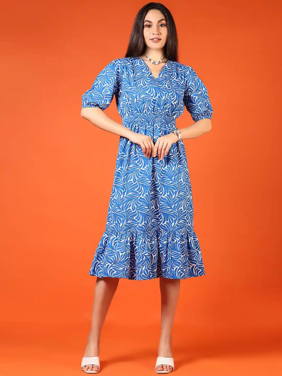 Buy LIMEROAD Ethnic Printed V-Neck Ethnic Dress Ethnic Dresses
