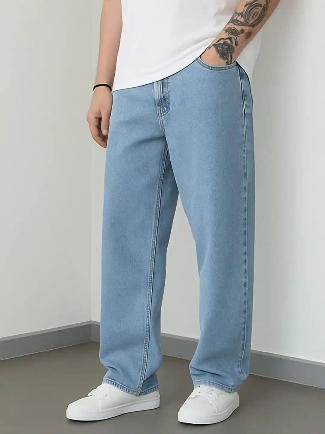 Men Baggy Jeans Myntra Jeans Mens Toomes Men Loose Fit Baggy Mid