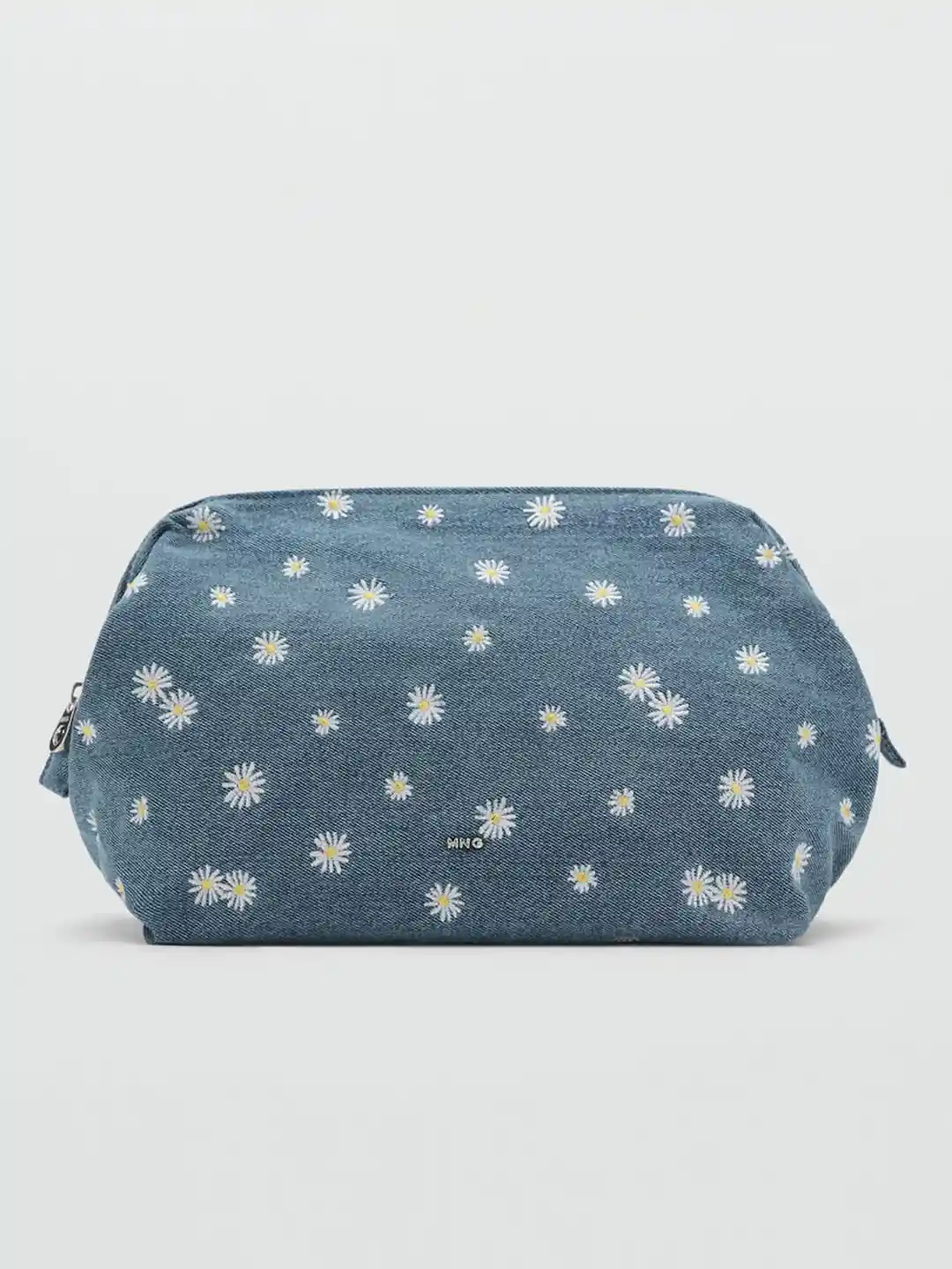 Buy MANGO Denim Cosmetic Bag Embroidered with Flowers Makeup