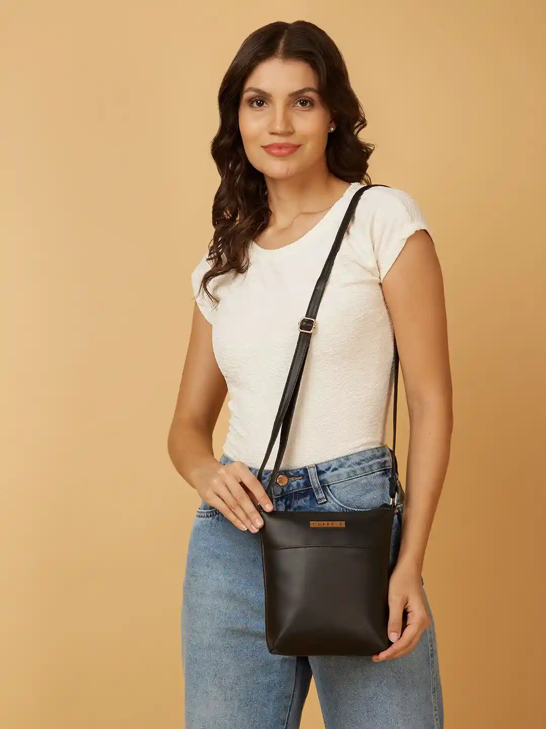 Caprese N Juno Women Black Small Crossbody Bag