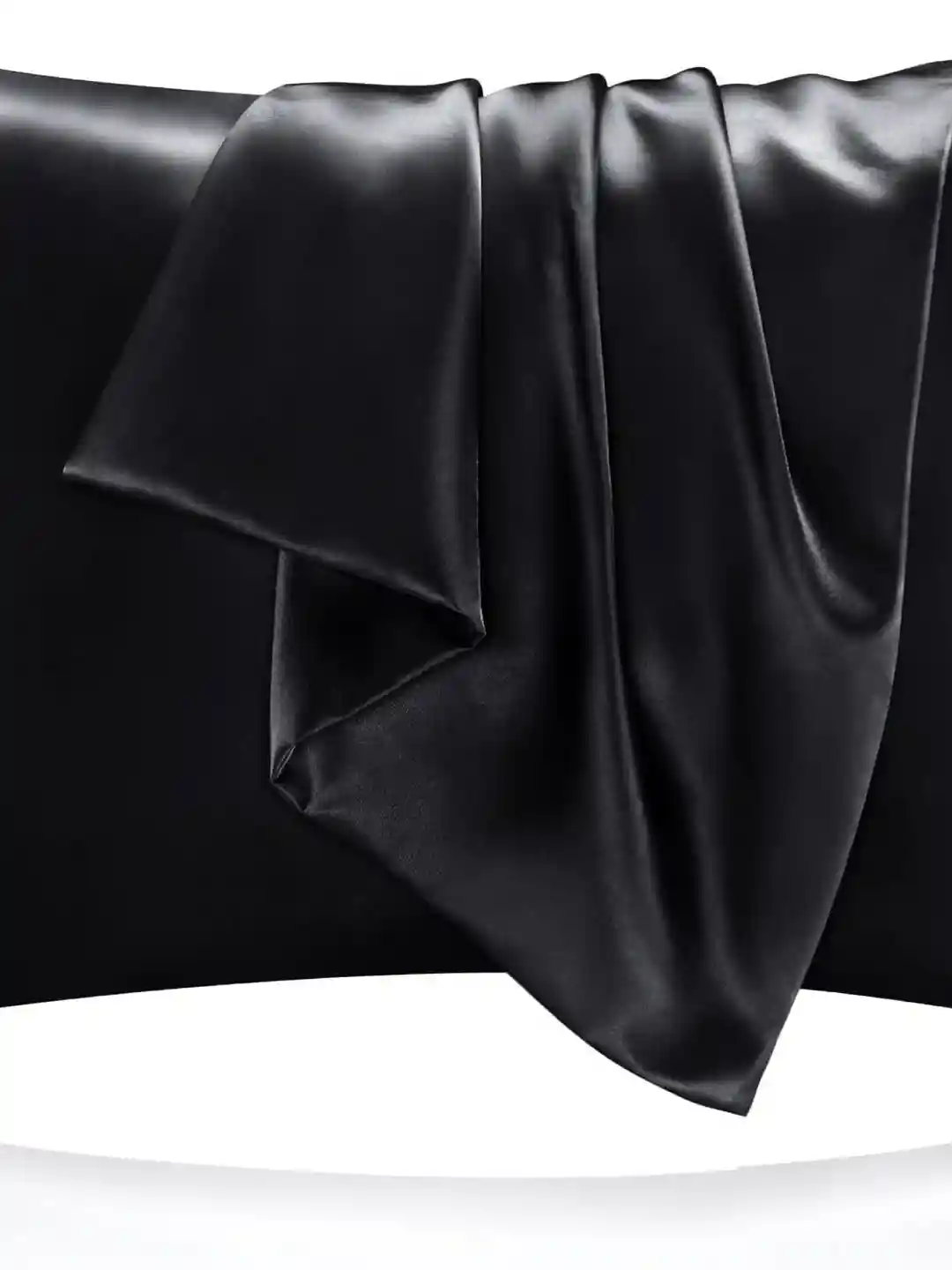 Buy GENUINE GLOBAL DECOR Black Satin Rectangle Pillow Covers