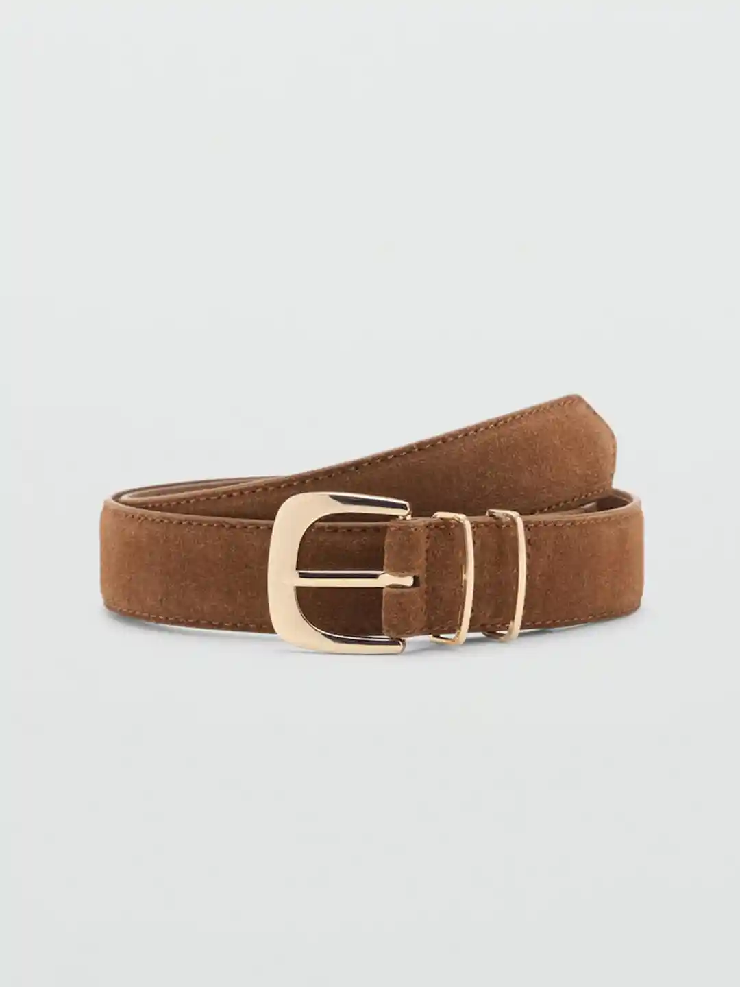 MANGO Women Leather Wide Belt
