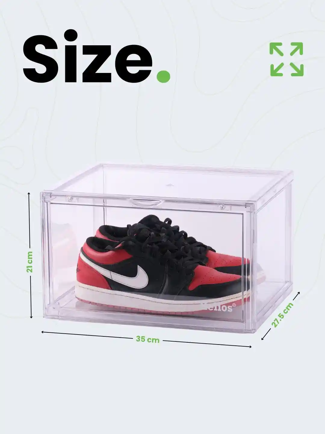 Buy Helios Transparent Side Drop Storage Box Shoe Organiser