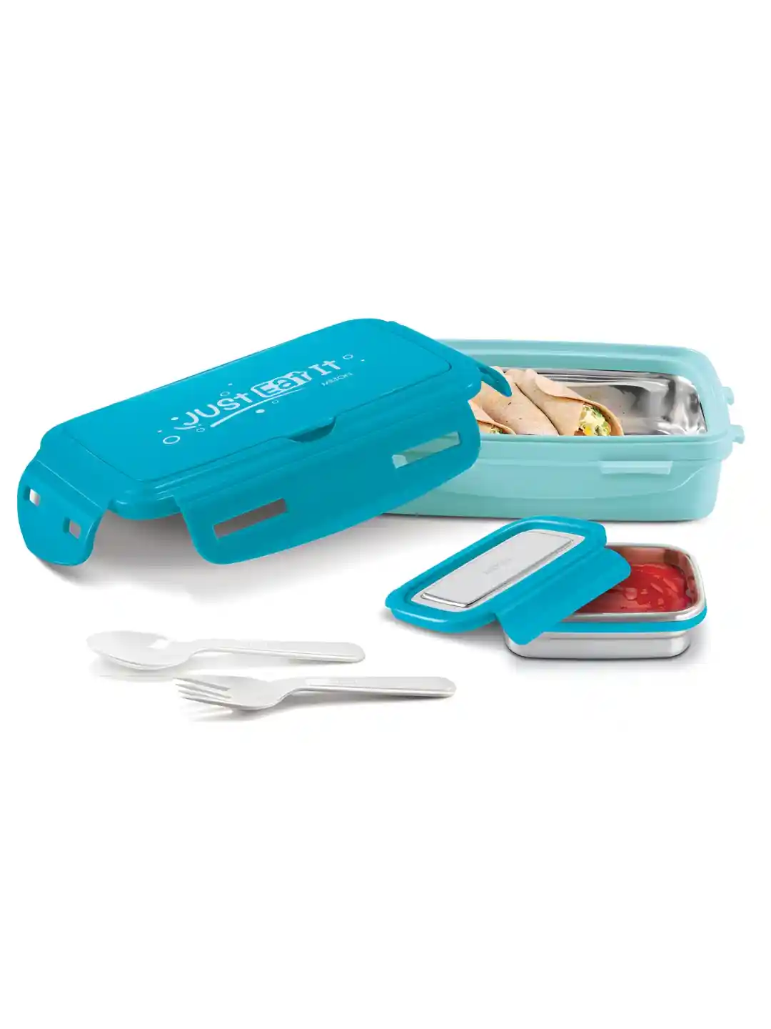 Milton Aroma Tiffin Big Inner Steel PU Insulated 500 ml Leak Proof Side  Lock Tiffin Box