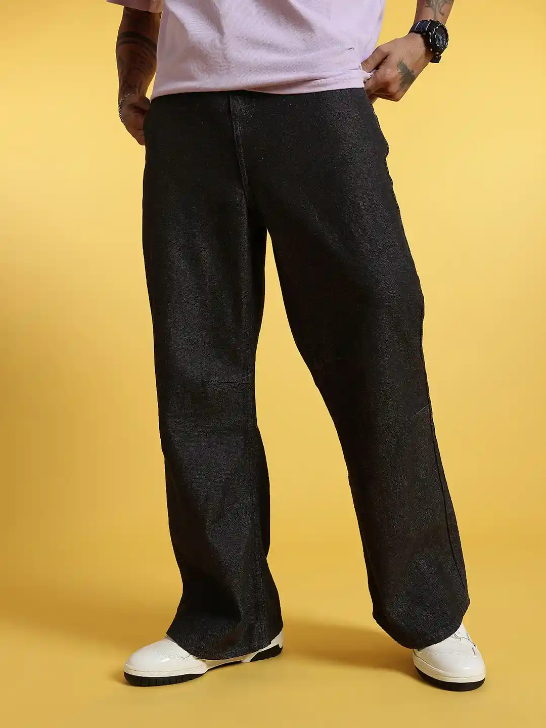 Buy glitchez Men Retro Revival Loose Bootcut Jeans Jeans for Men