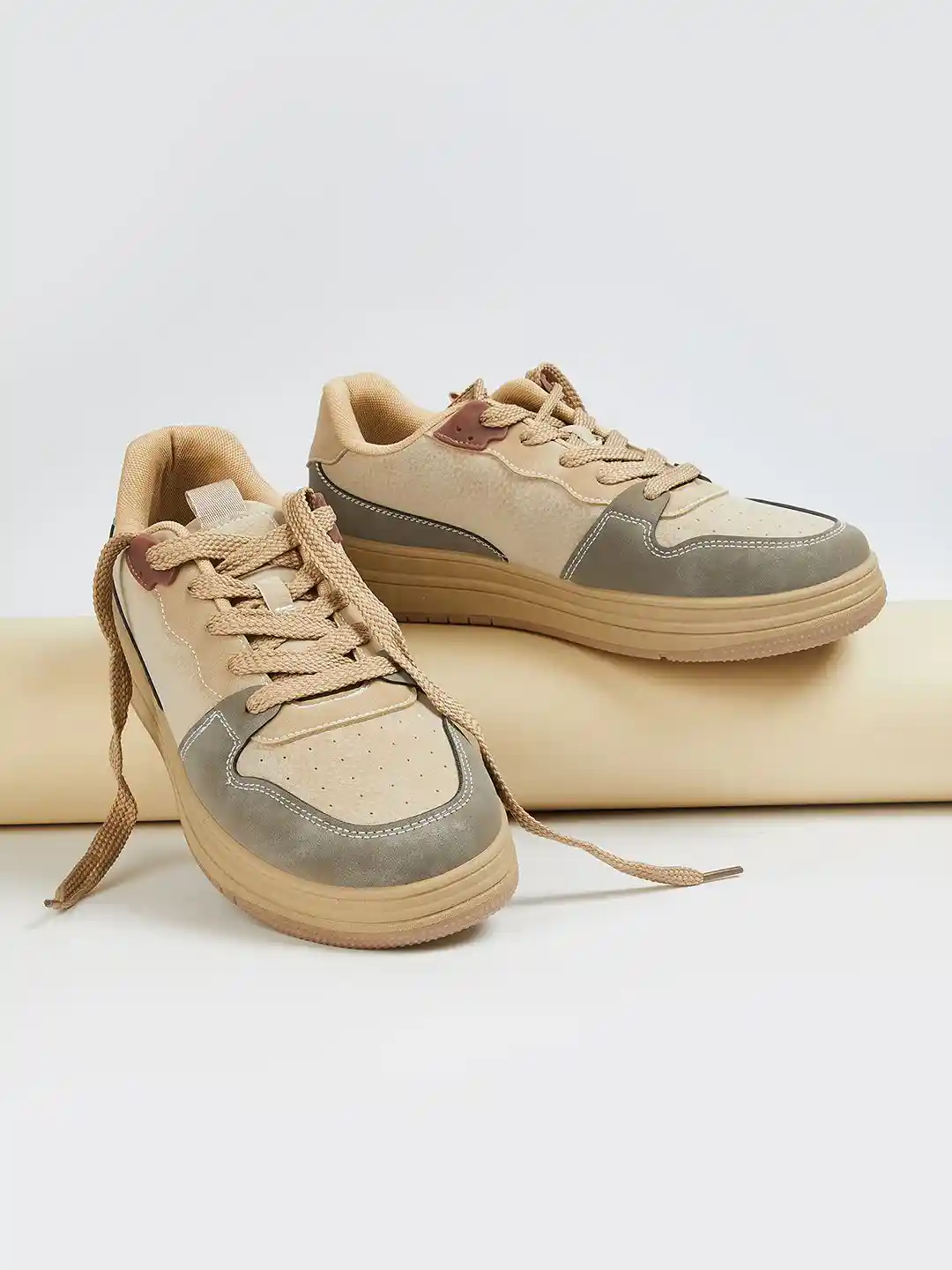 Buy max Men Colourblocked PU Sneakers Casual Shoes for Men