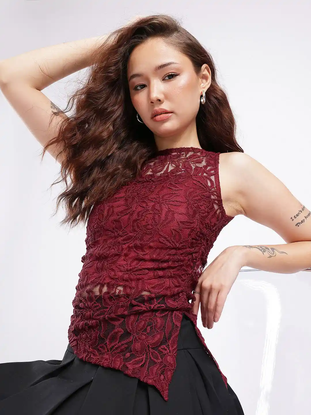 THEREDTHREAD G tech tops lace skirt セット THEREDTHREAD G tech tops lace skirt セット