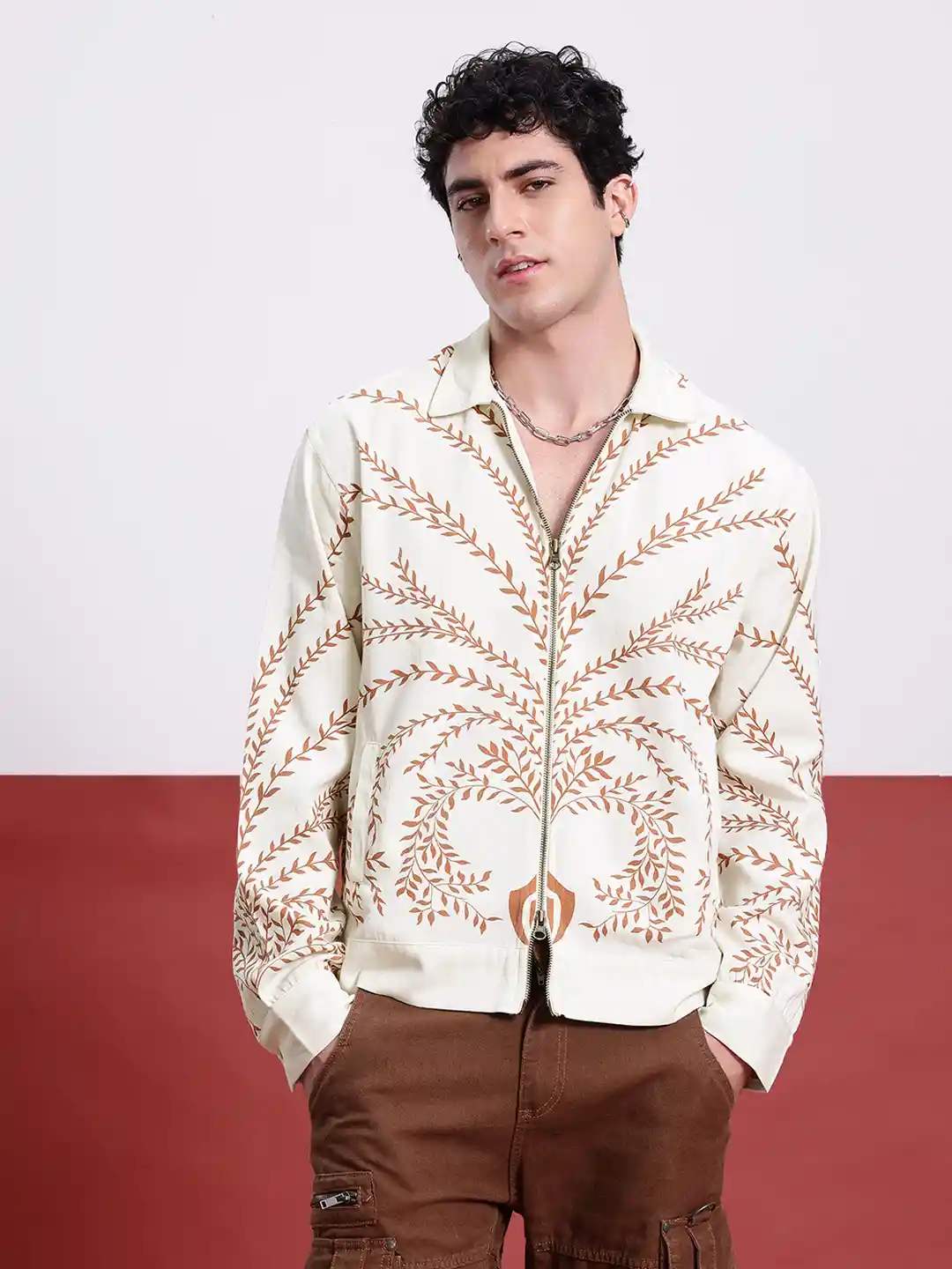 Buy glitchez Indie Floral Tailored Jacket - Jackets for Men