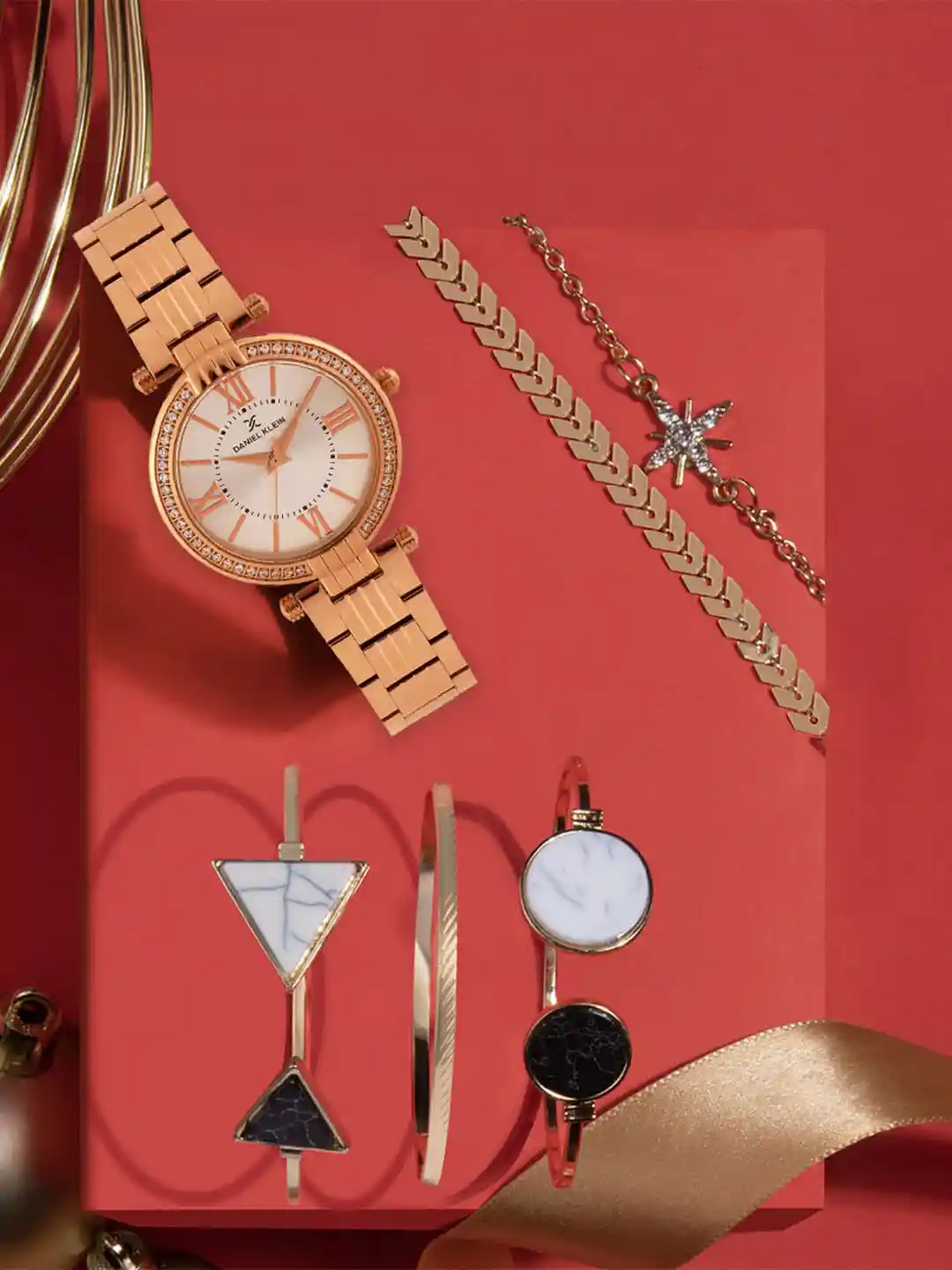 Rose Gold Bracelet Watch Bracelet Set For Ladies Shop Wrist