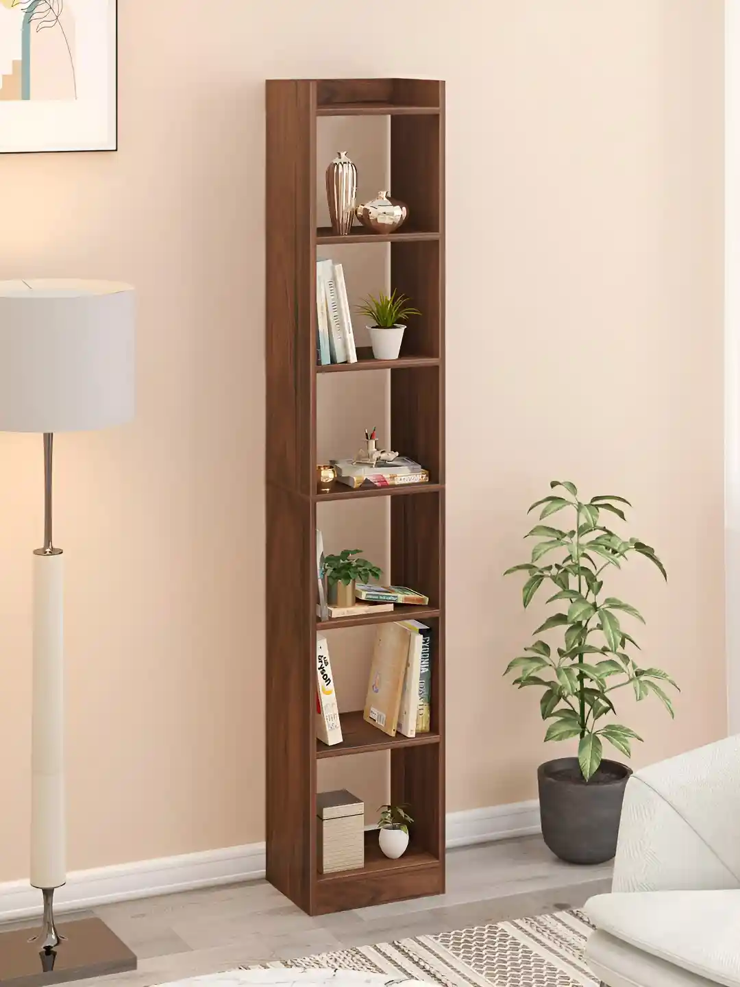 Buy bluewud Asburg Brown Tier BookShelf Book Shelf for Unisex