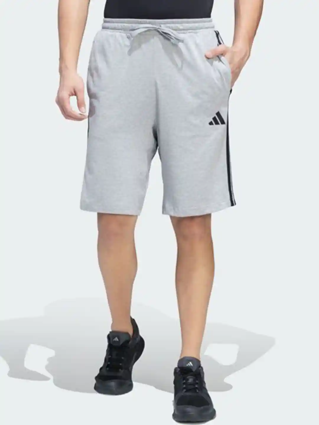 Buy ADIDAS Men Brand Logo Printed Pure Cotton Mid Rise Shorts