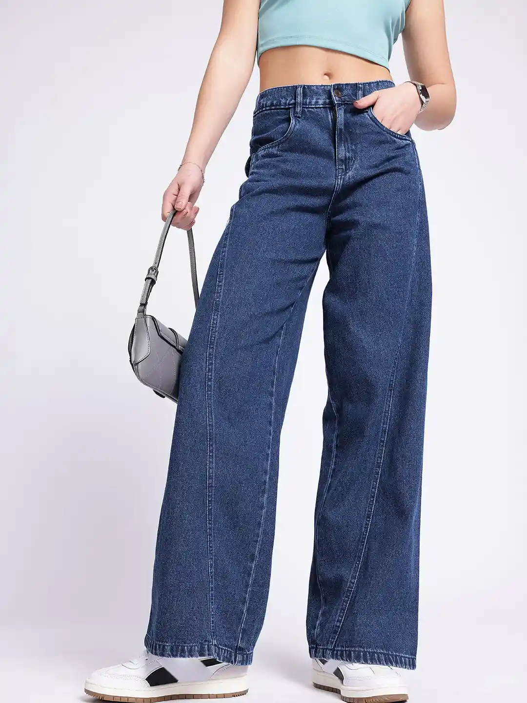 Buy glitchez Women Cool Vibe Wide Leg Jeans Jeans for Women