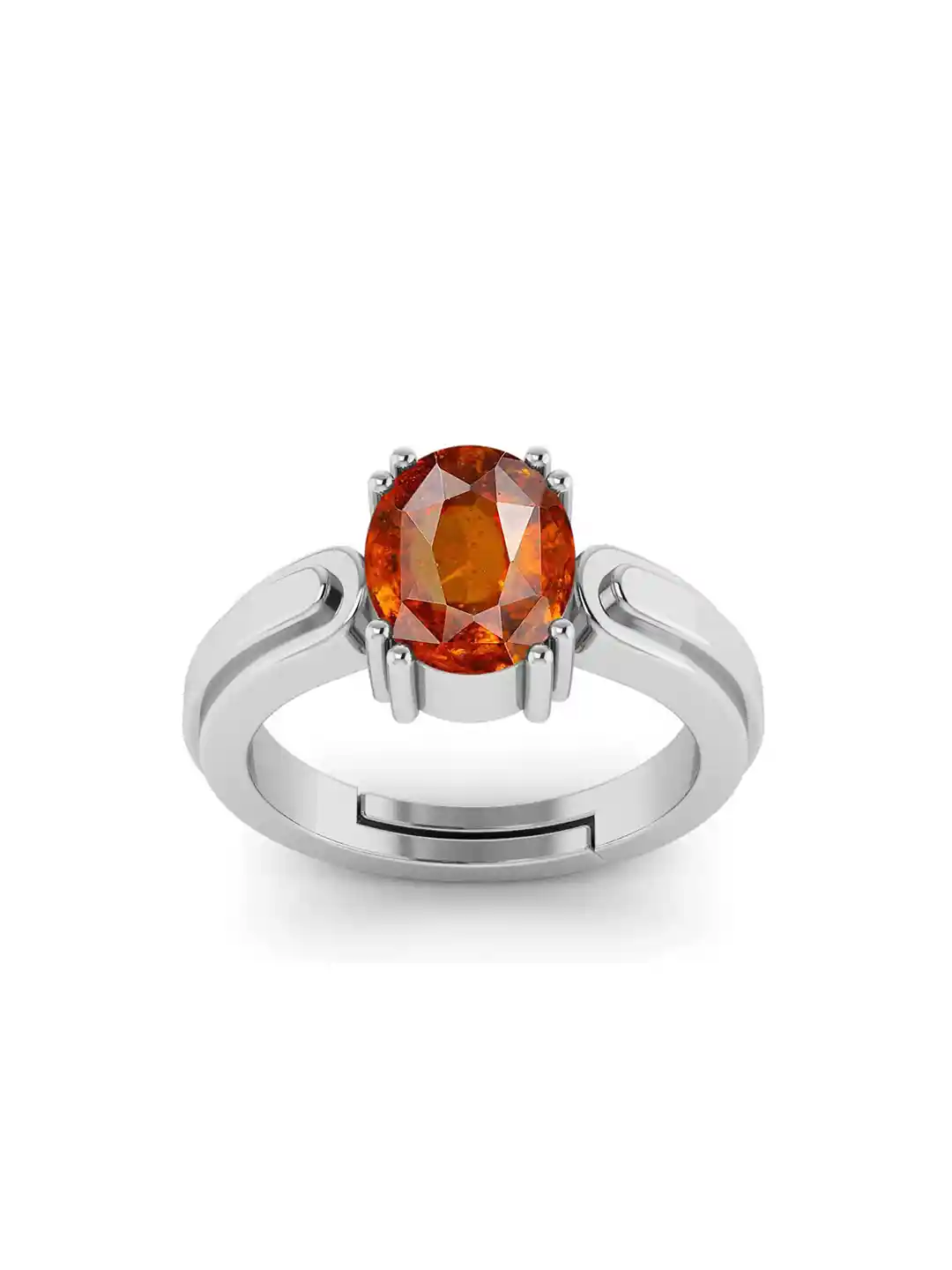 Buy RRVGEM Ratti Gomed Stone Astrological Silver Plated Ring
