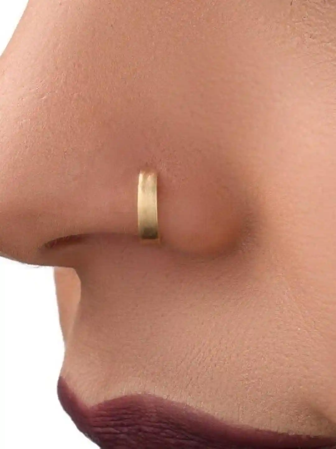 Buy SHREEVARAM Gold-Plated Brass Nose Ring Nosepin for Women