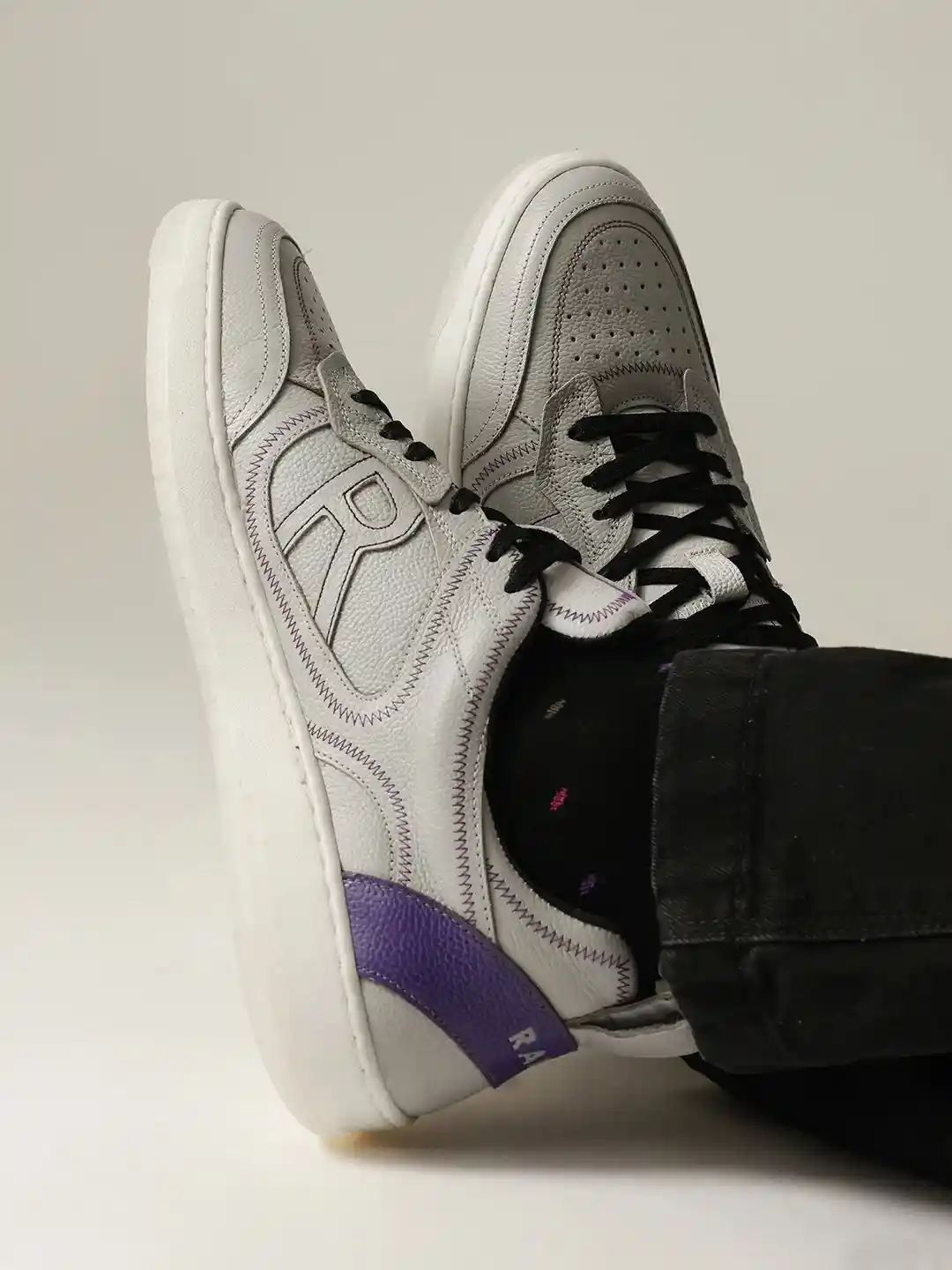 Buy RARE RABBIT Men Leather Round Toe Lace-Ups Sneakers Casual