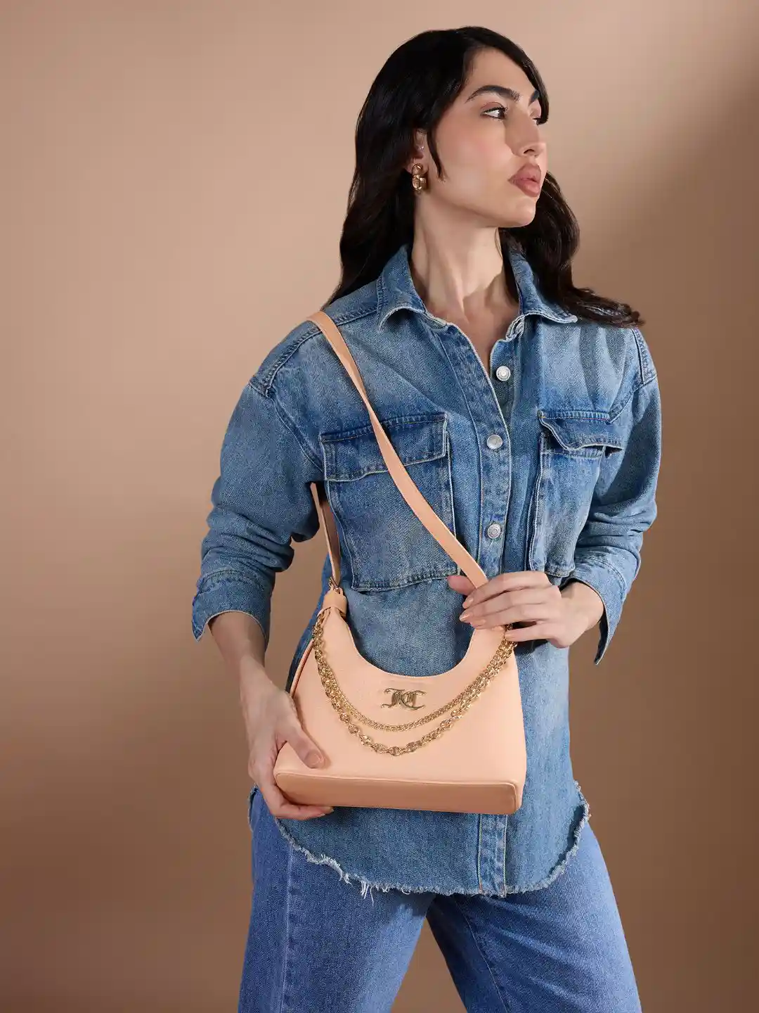 Buy Juicy Couture Textured PU Structured Hobo Bag Handbags for