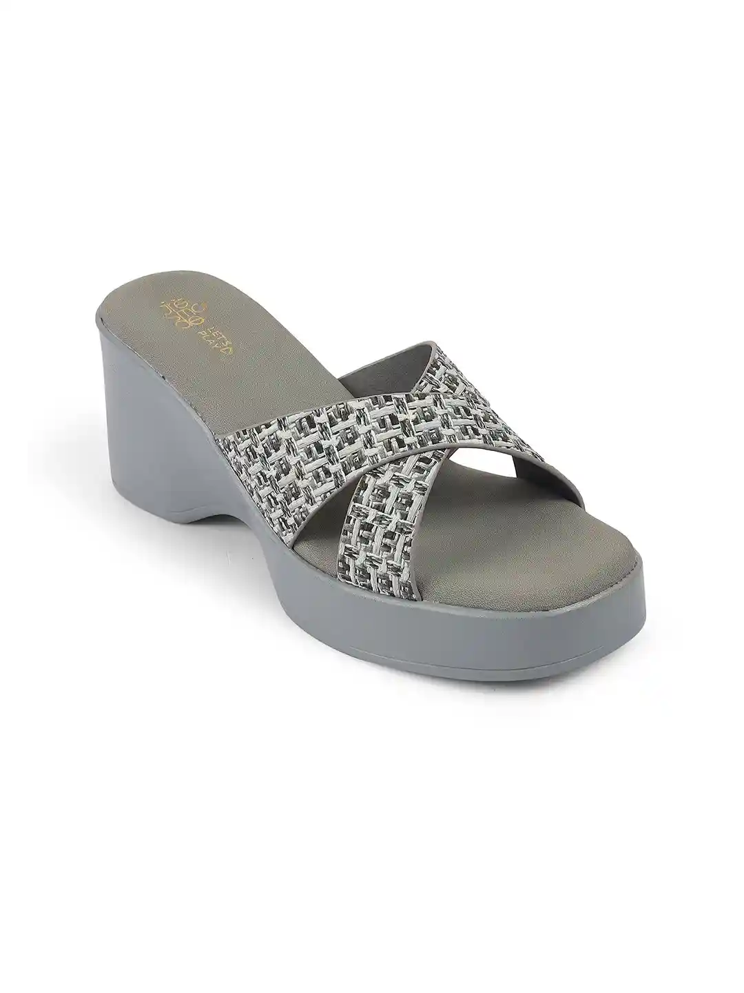 Tresmode Grey Wedges Buy Tresmode Leather Wedge Sandals Heels For