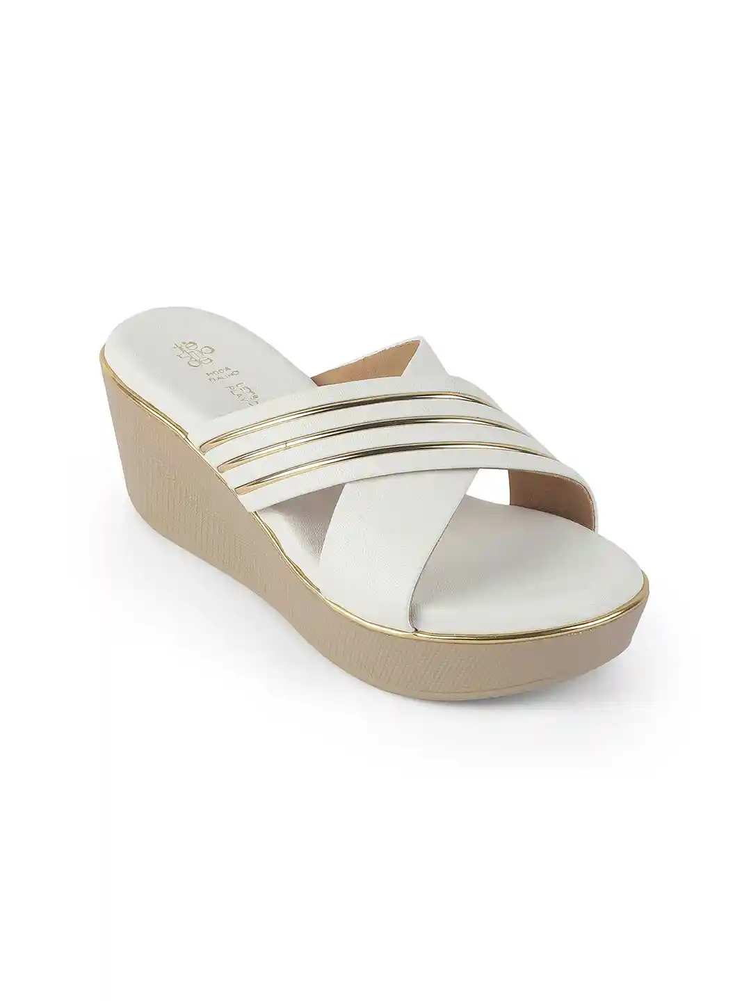 Buy Tresmode Boise White Women's Dress Wedge Sandals Heels for