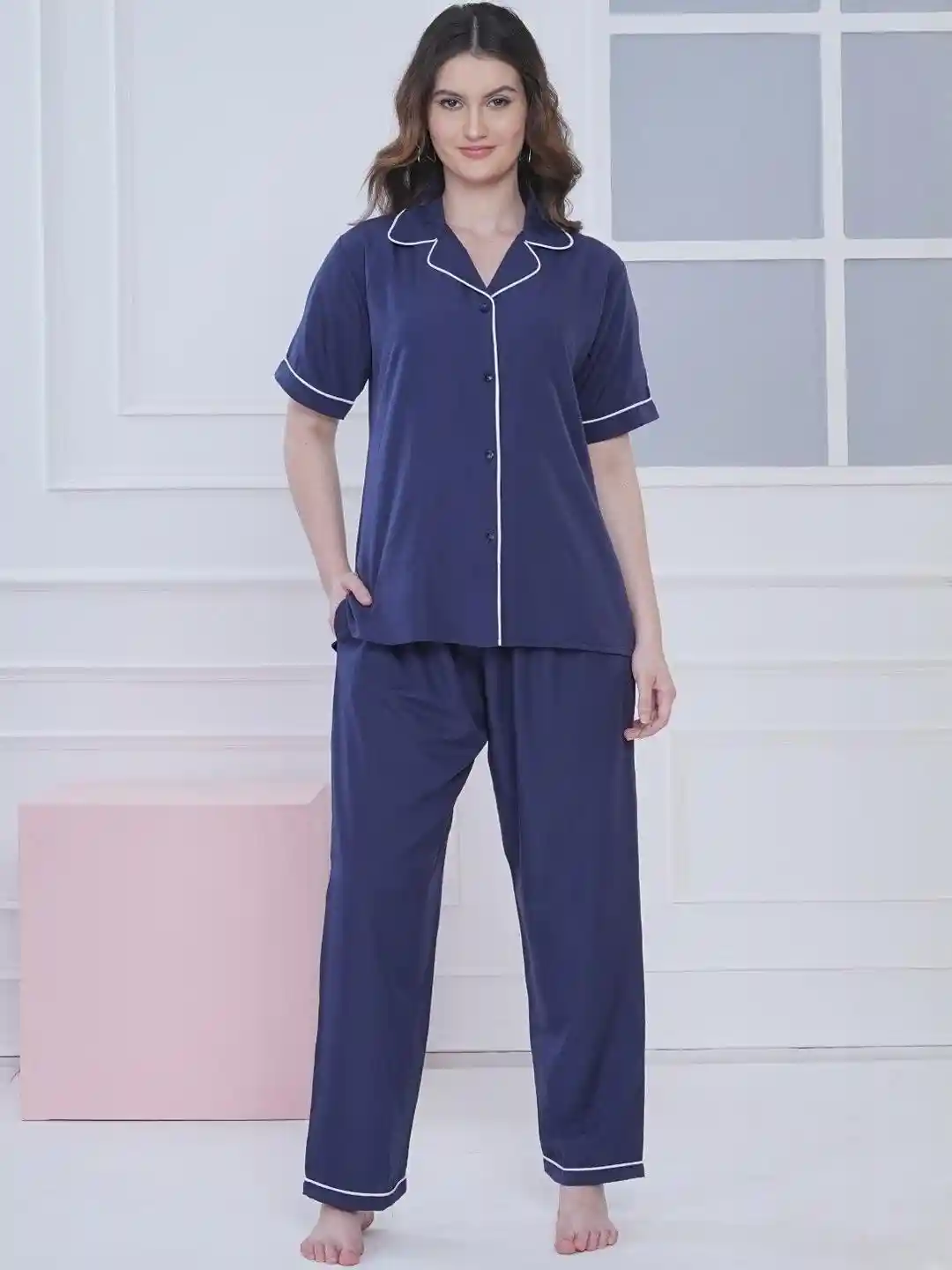 Buy Dreambe Women Pure Cotton Shirt Pyjamas Night Suits Night