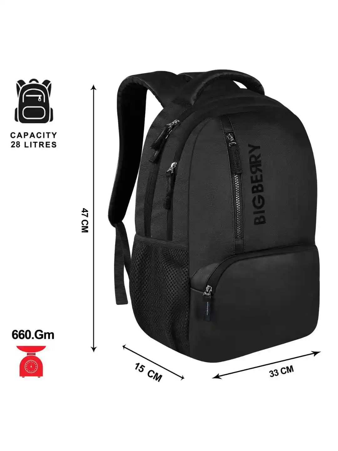 Buy BIGBERRY Men Brand Logo Printed Backpack - Backpacks for Men