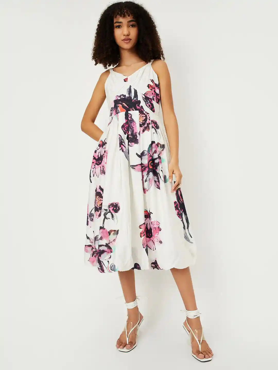 Buy max Floral Print Empire Midi Dress Dresses for Women