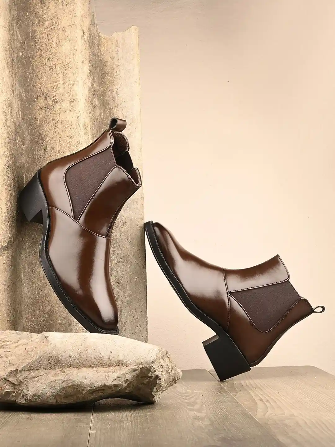 The Roadster Lifestyle Co Men Square Toe Chelsea Boots