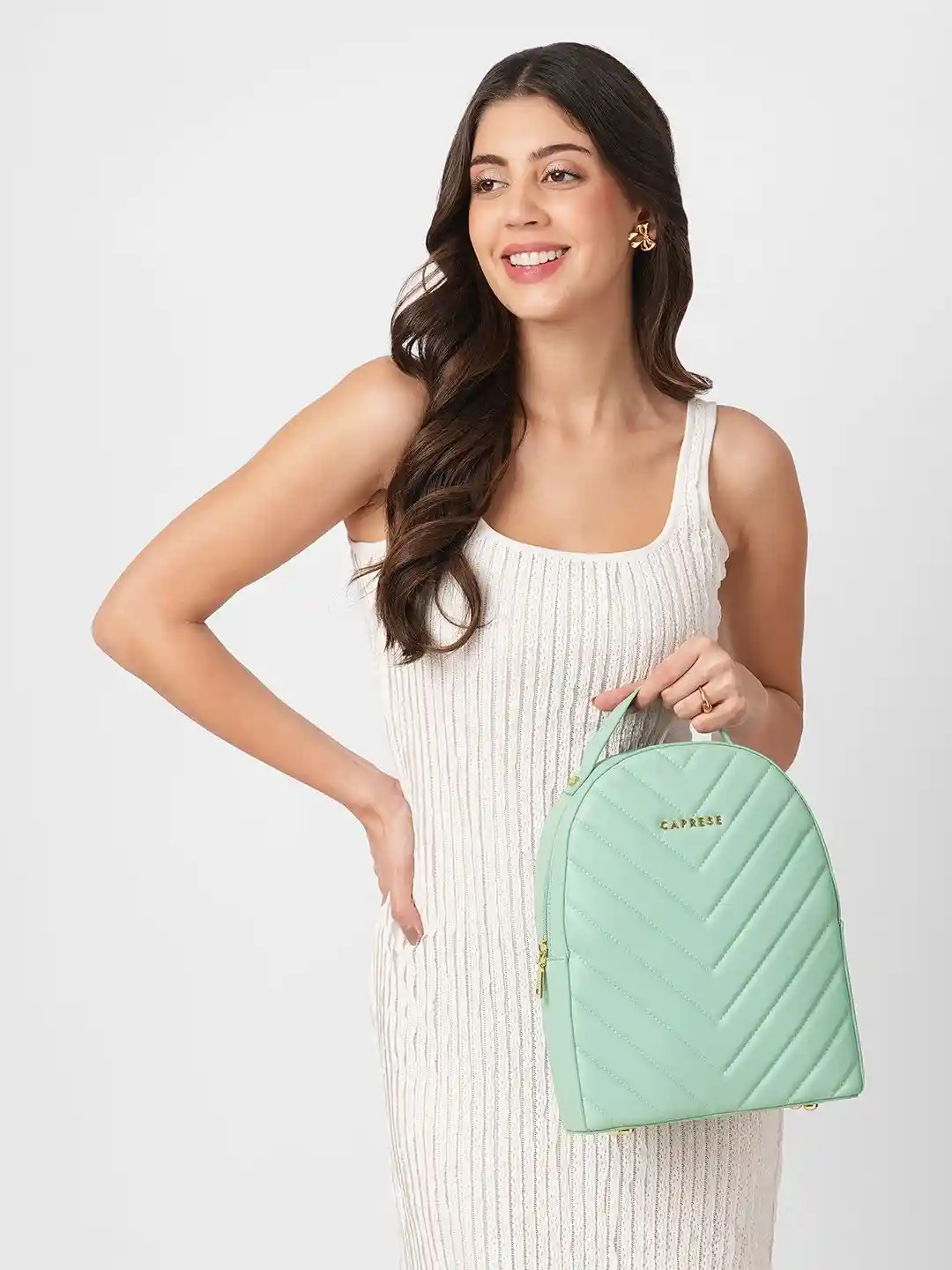 Buy Caprese Riko Women Mint Medium Laptop Backpack Backpacks for