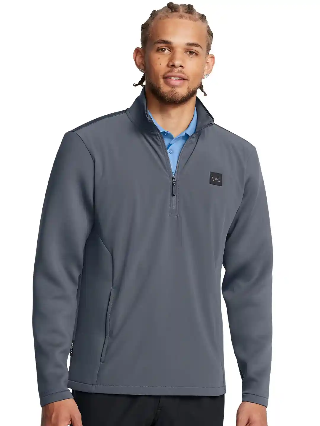 Under Armour Men's Full Zipper Long Sleeve Shirts Mens Pink