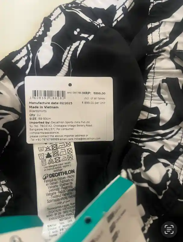 Buy Decathlon OLAIAN Women Printed Black Quick-Dry Surfing