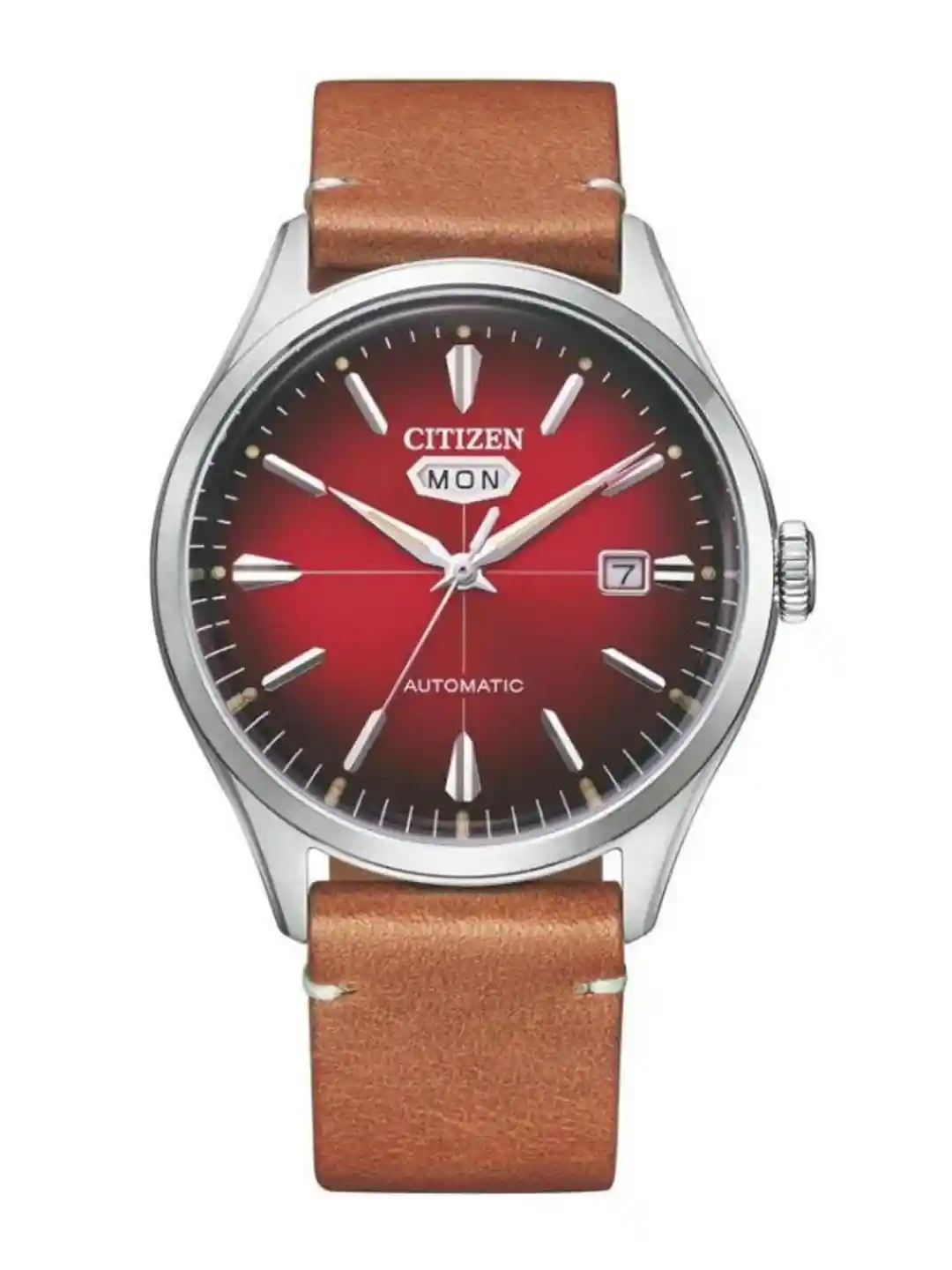 Buy Citizen Men Brass Dial & Leather Straps Analogue Watch NH8390