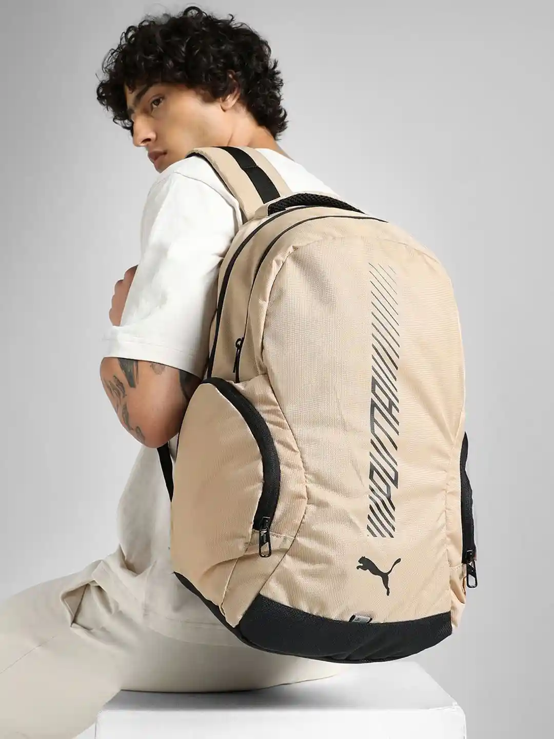 Puma Clyde Brand Logo Printed Backpack