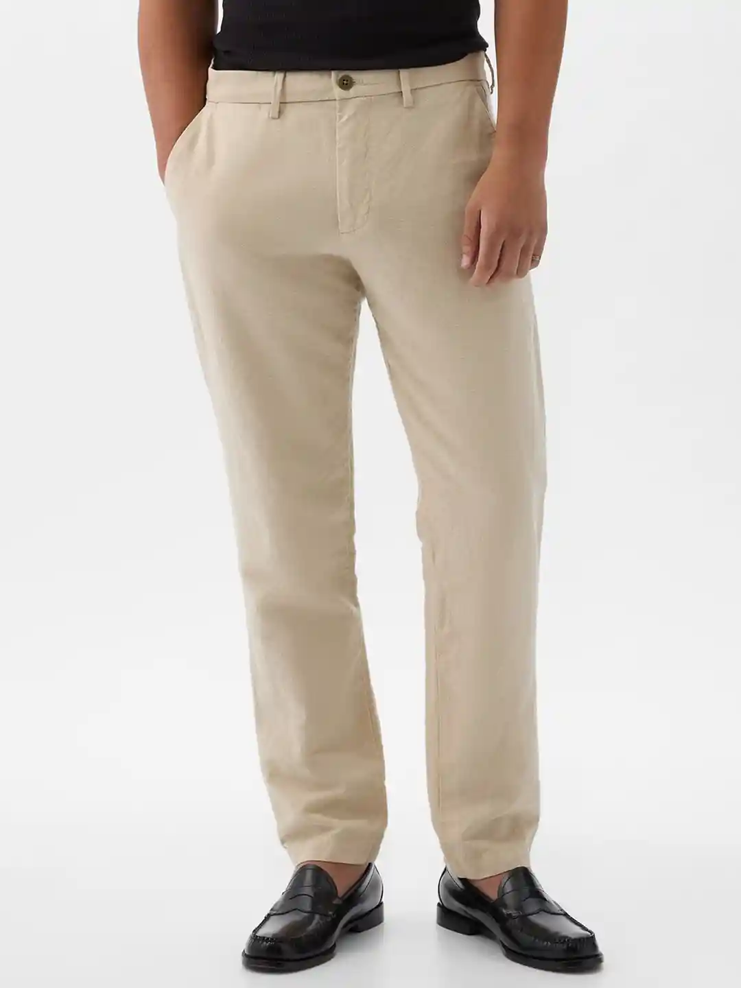 Buy GAP Men Regular Fit Linen Cotton Trousers Trousers for Men