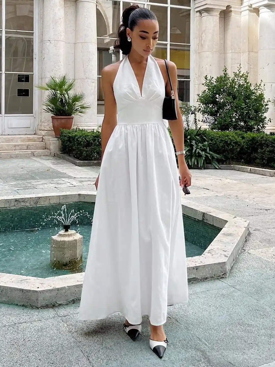 Buy Miss Mosa By Akanksha Women White Arina Halter Neck Summer