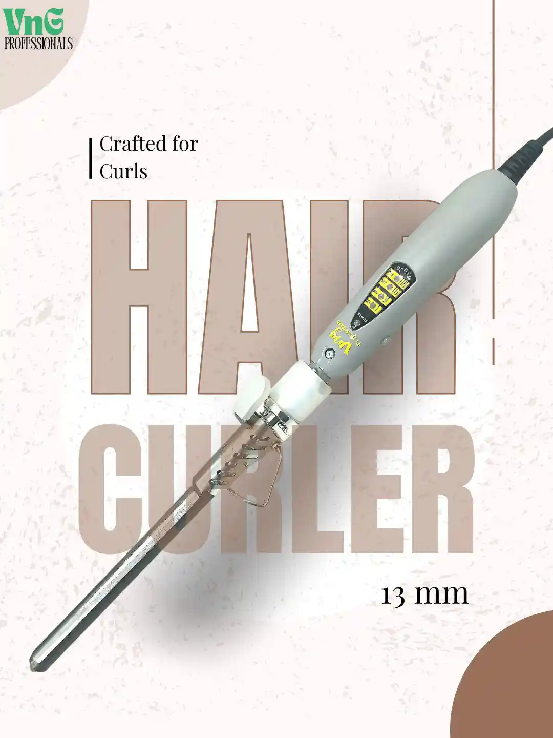 Buy vng Professional Hair Curling Tong -13 mm Grey Curling