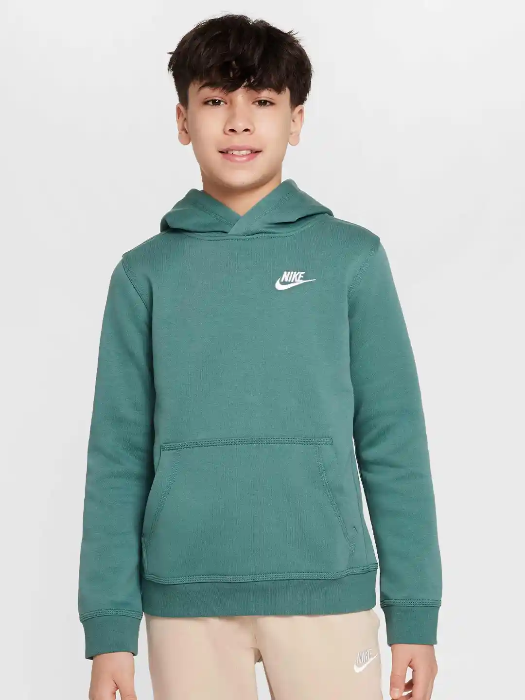Nike Sportswear Club Older Kids' Brand Logo Printed Pullover Cotton Hoodie