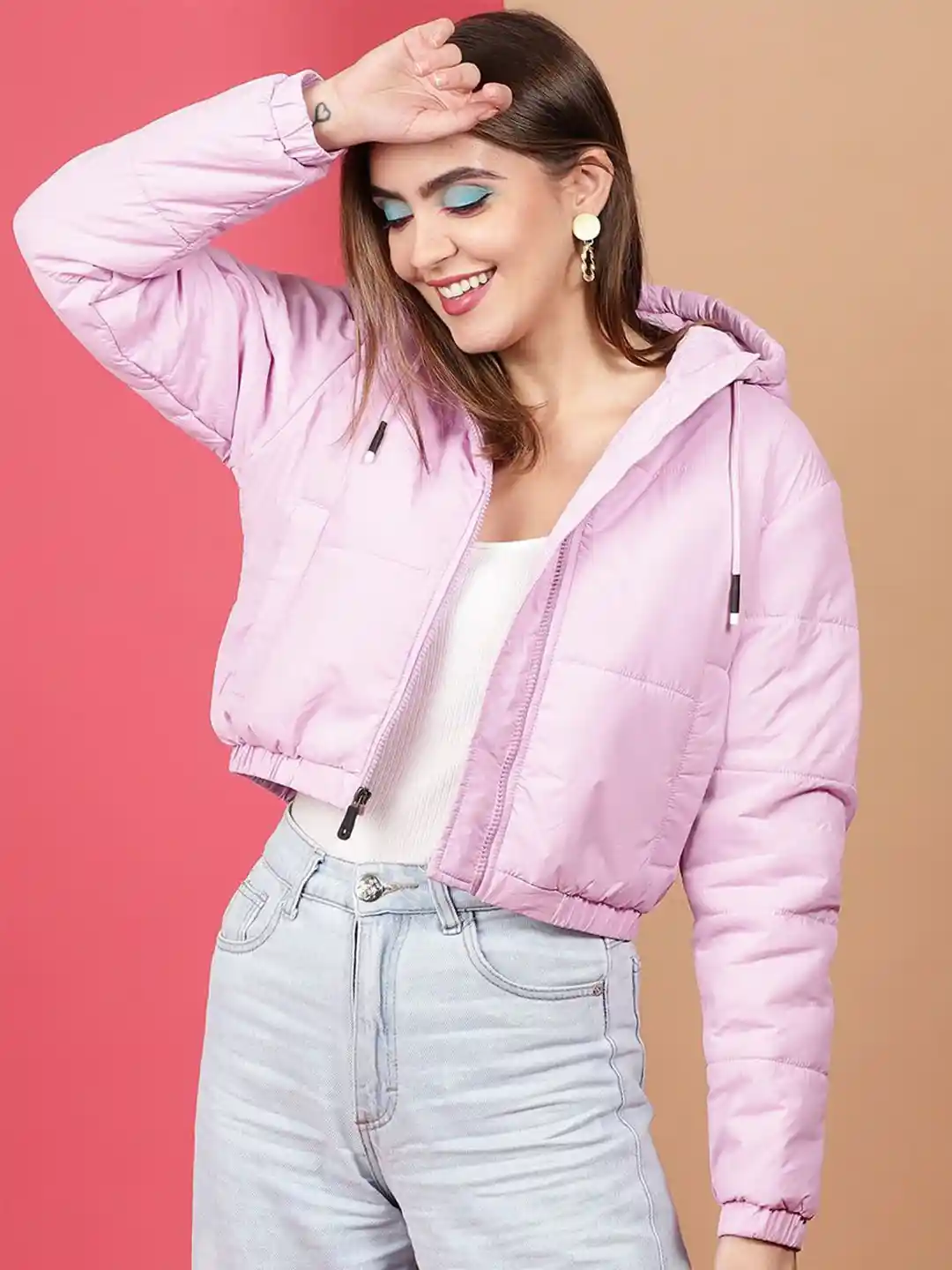 Buy Freehand by The Indian Garage Co Women Pink Crop Outdoor